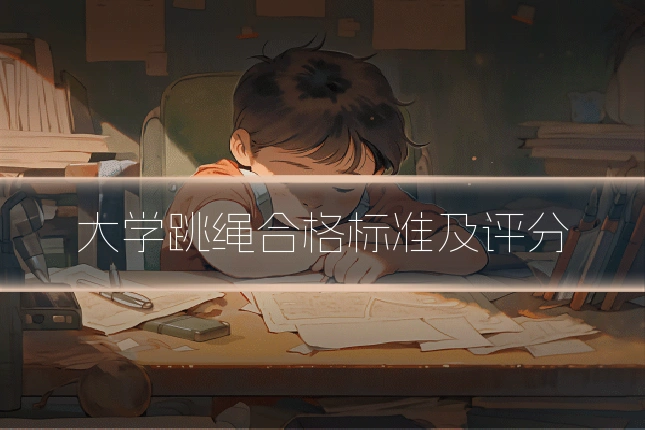 大学跳绳合格标准及评分