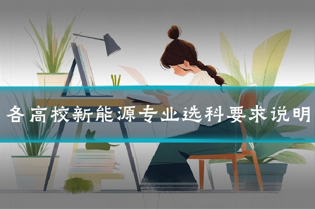 各高校新能源专业选科要求说明