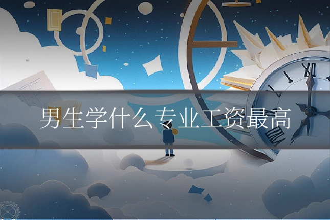 男生学什么专业工资最高