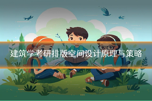 建筑学考研排版空间设计原理与策略