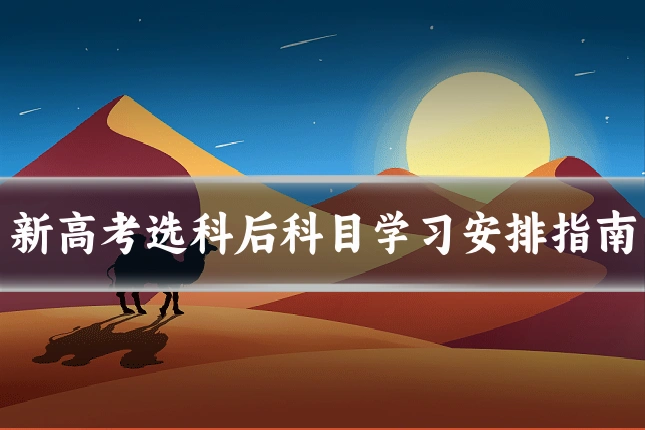 新高考选科后科目学习安排指南