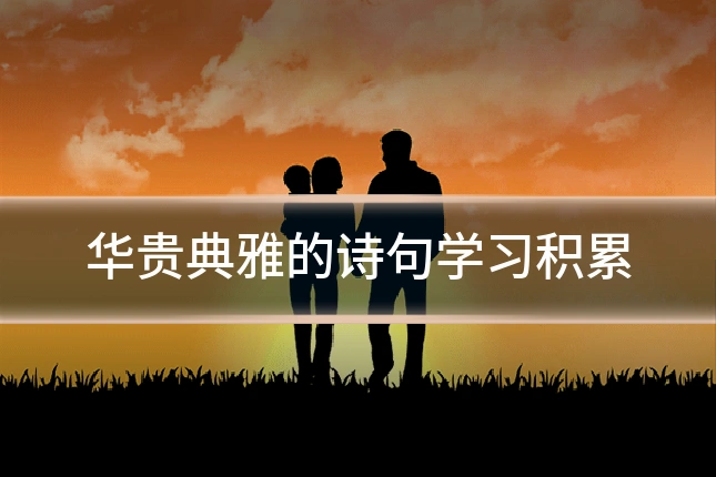 华贵典雅的诗句学习积累