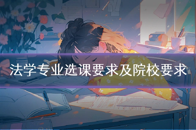 法学专业选课要求及院校要求