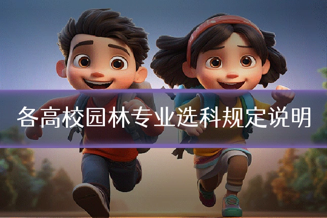 各高校园林专业选科规定说明