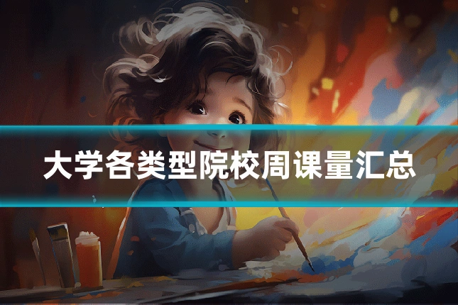大学各类型院校周课量汇总