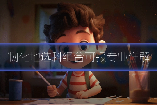 物化地选科组合可报专业详解
