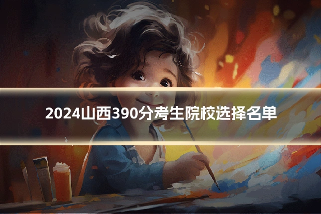 2024山西390分考生院校选择名单
