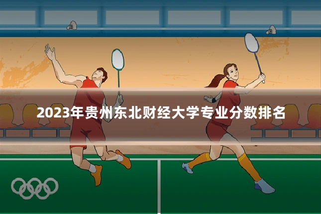 2023年贵州东北财经大学专业分数排名