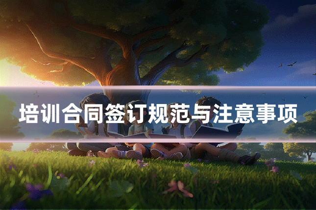 培训合同签订规范与注意事项