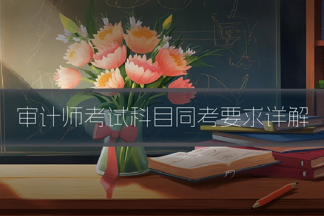 审计师考试科目同考要求详解