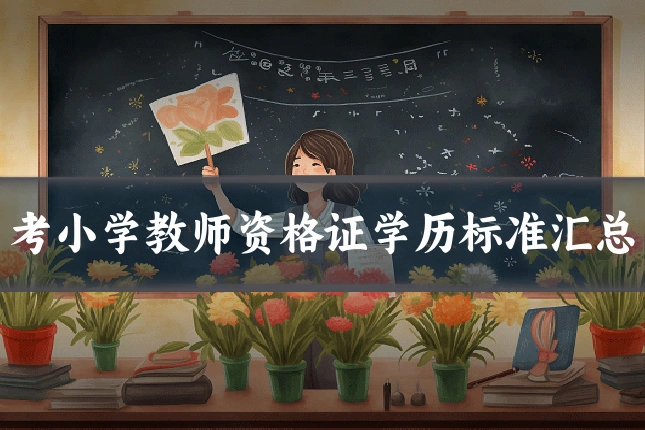 考小学教师资格证学历标准汇总