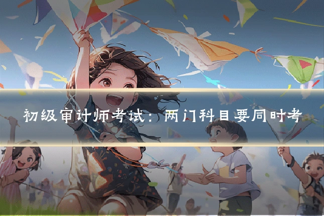 初级审计师考试:两门科目要同时考