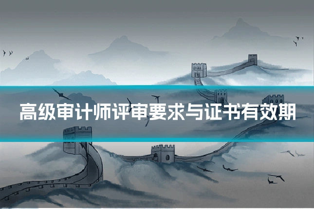 高级审计师评审要求与证书有效期