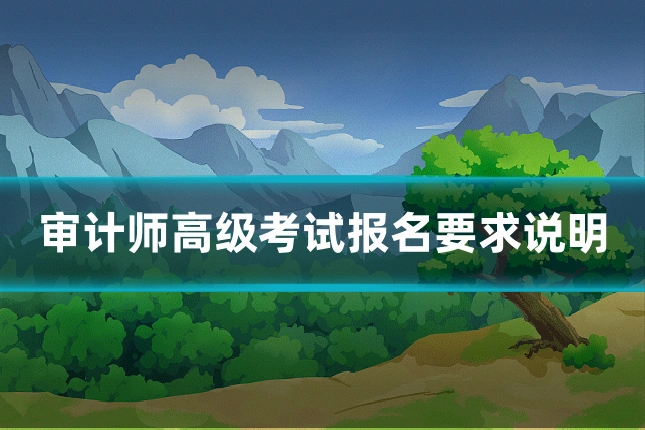 审计师高级考试报名要求说明