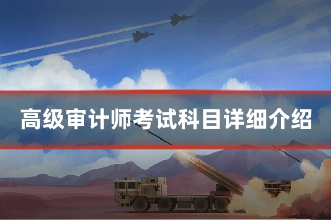 高级审计师考试科目详细介绍