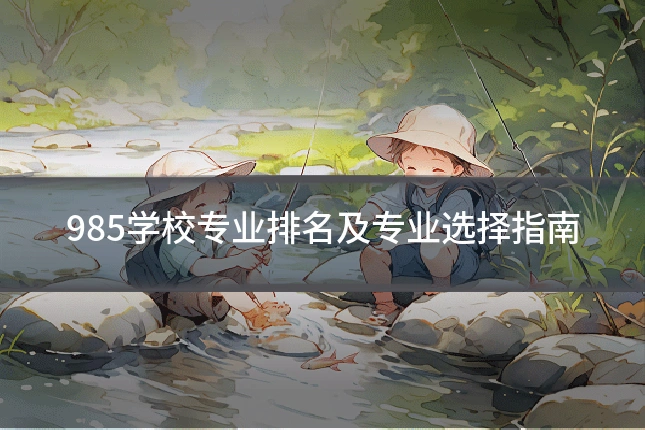 985学校专业排名及专业选择指南