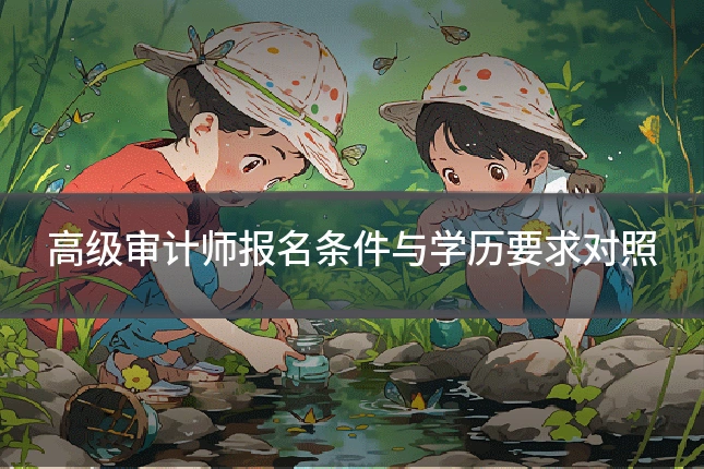 高级审计师报名条件与学历要求对照