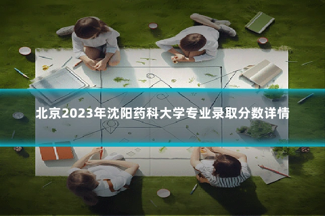 北京2023年沈阳药科大学专业录取分数详情