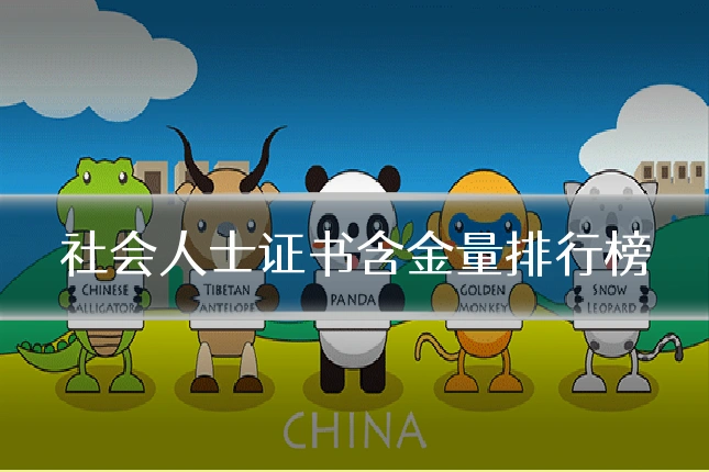 社会人士证书含金量排行榜