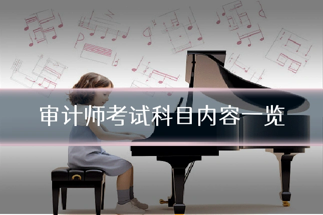 审计师考试科目内容一览