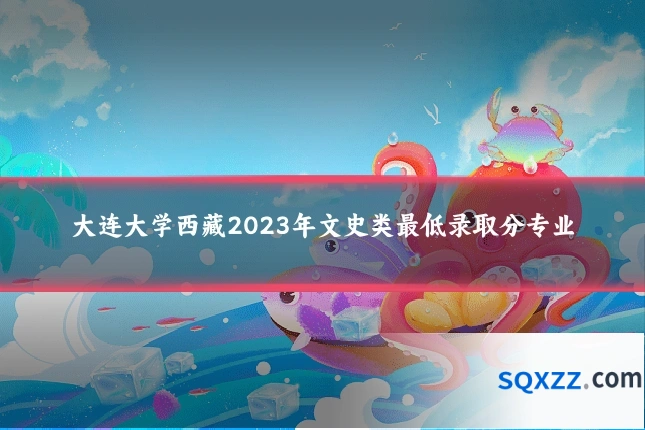 大连大学西藏2023年文史类最低录取分专业