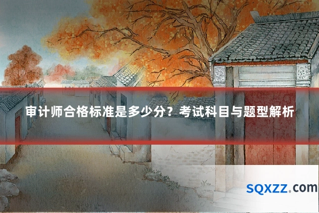 审计师合格标准是多少分?考试科目与题型解析