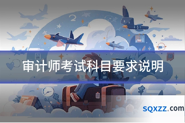 审计师考试科目要求说明