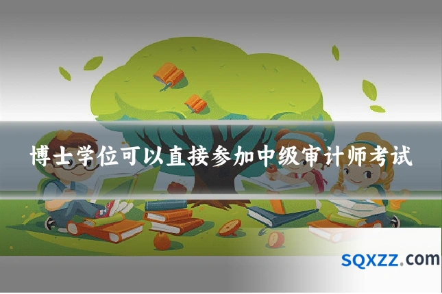 博士学位可以直接参加中级审计师考试