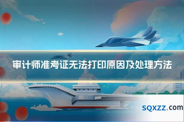 审计师准考证无法打印原因及处理方法
