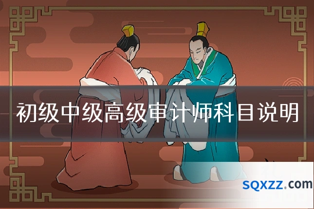 初级中级高级审计师科目说明