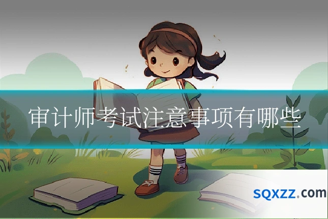 审计师考试注意事项有哪些