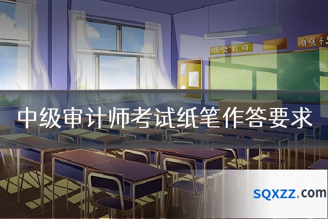 中级审计师考试纸笔作答要求