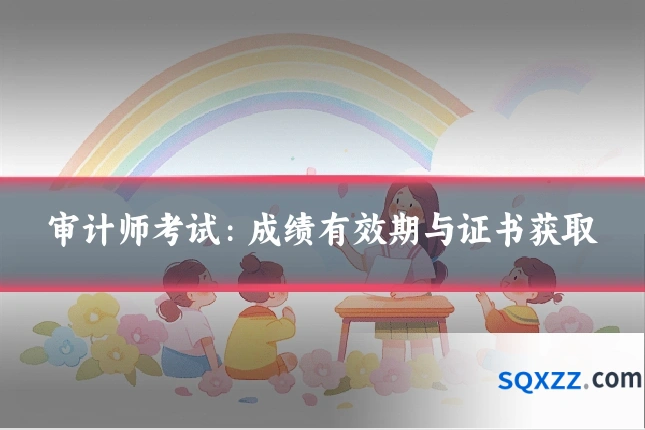 审计师考试:成绩有效期与证书获取