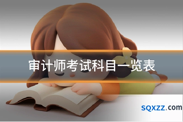 审计师考试科目一览表