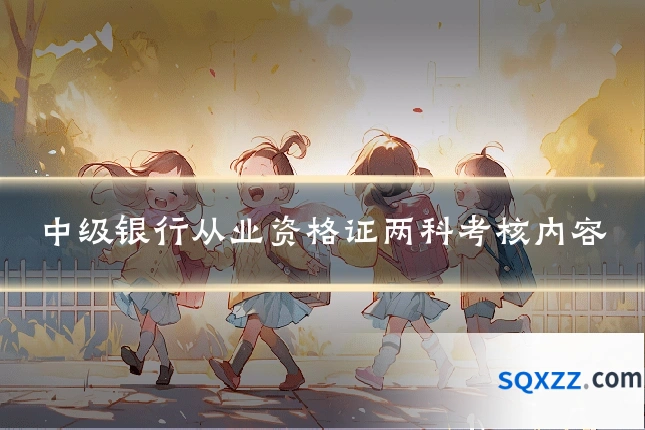 中级银行从业资格证两科考核内容