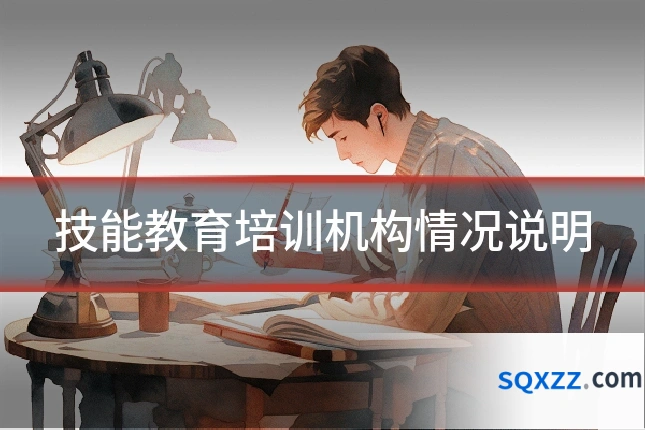技能教育培训机构情况说明