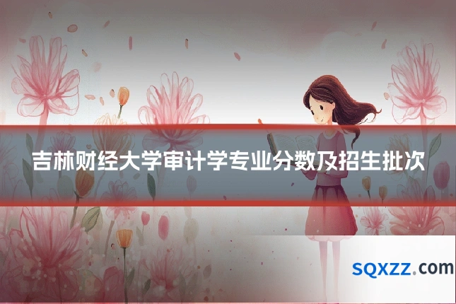 吉林财经大学审计学专业分数及招生批次