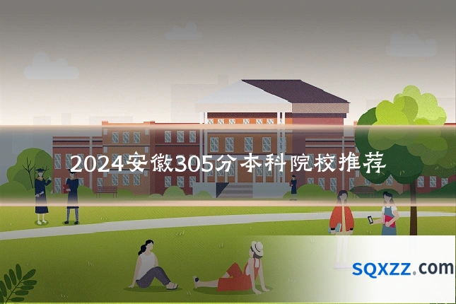 2024安徽305分本科院校推荐