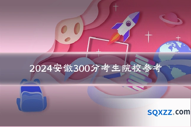2024安徽300分考生院校参考