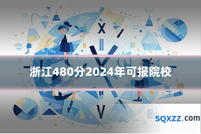浙江480分2024年可报院校