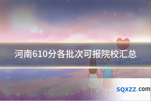 河南610分各批次可报院校汇总