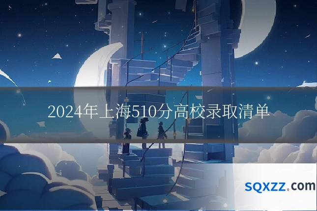 2024年上海510分高校录取清单