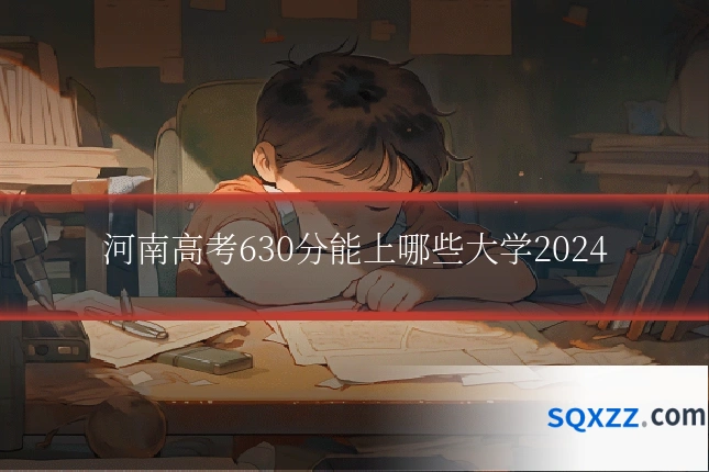 河南高考630分能上哪些大学2024