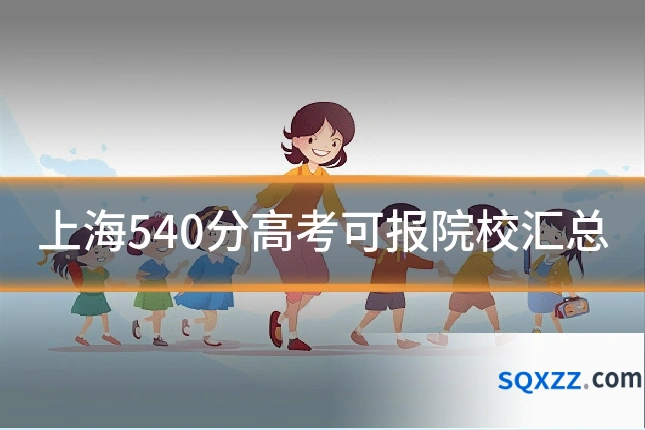 上海540分高考可报院校汇总
