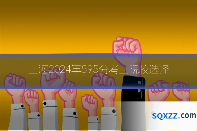 上海2024年595分考生院校选择