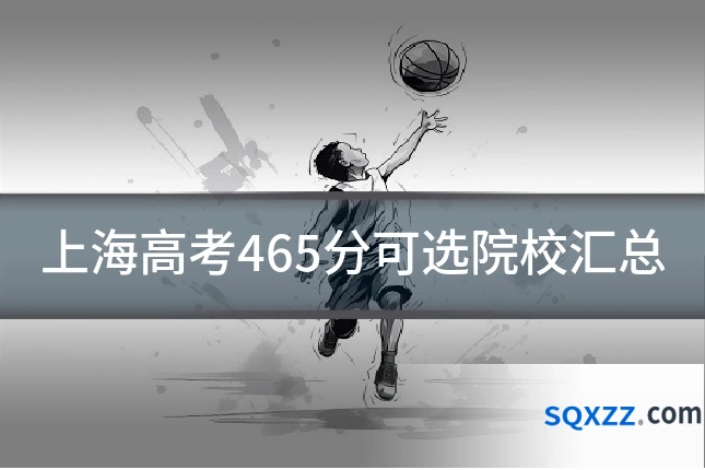 上海高考465分可选院校汇总