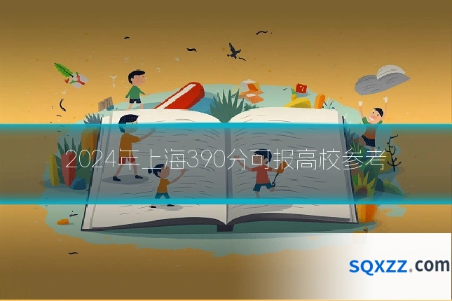 2024年上海390分可报高校参考