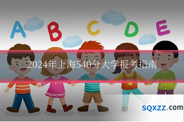 2024年上海540分大学报考指南