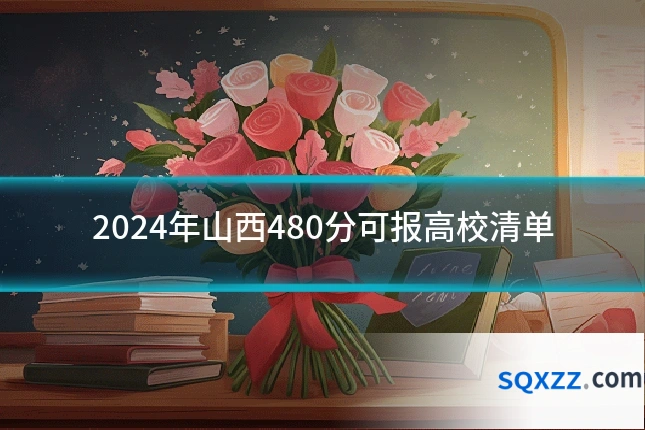 2024年山西480分可报高校清单