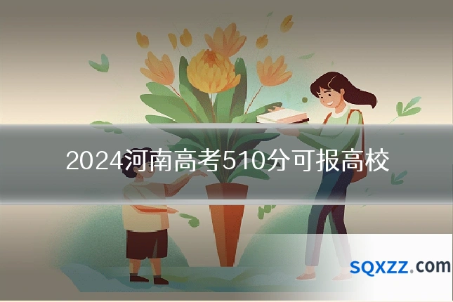 2024河南高考510分可报高校